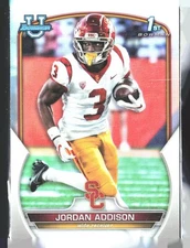 2022 Bowman University #36 Jordan Addison USC Trojans Refractor