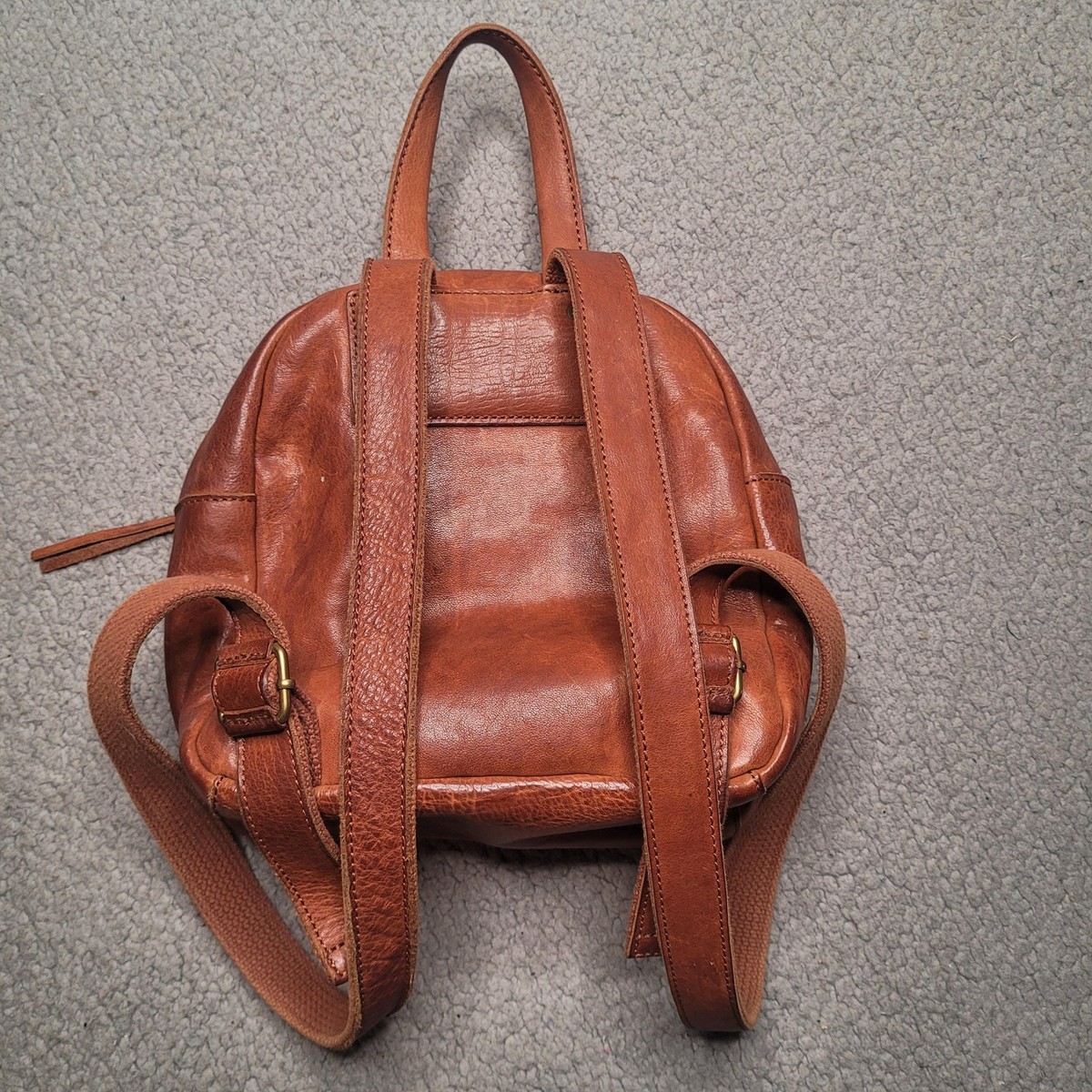Madewell Large Lorimer Leather Backpack in English Saddle Madewell The Lorimer Backpack | Mercari main image 3