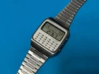 Vintage Seiko LCD Calculator Watch C153-5007 Illuminator Steel Case Strap