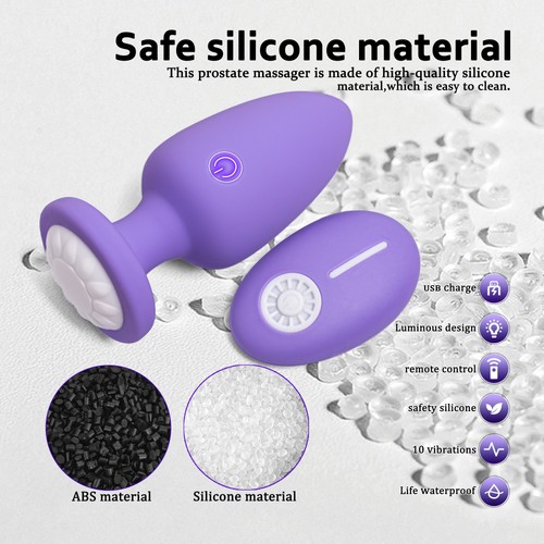 Silikon Sexspielzeug für Frauen Stoßen Anal Vibrator Prostata Massager Anal Plug - Bild 37 von 48