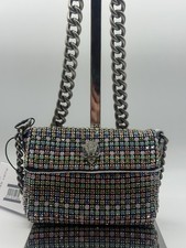 Kurt Geiger Small Iridescent Crystal Party Synthetic Shoulder Bag 8.5" x 6" x 2"