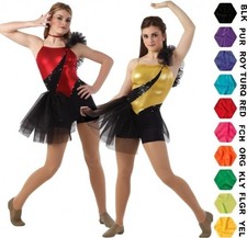 Unleashed Team Child  Adult Dance Costume Skirted Unitard CHOICE SIZE  COLOR