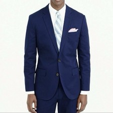 J. Crew Men's Ludlow Slim-fit suit jacket in Italian chino Navy Blue Sz 36R