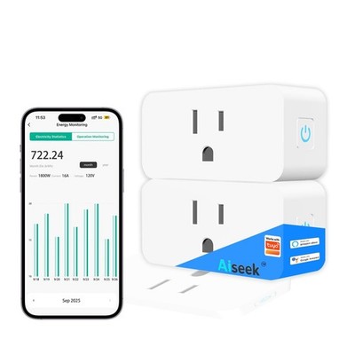 Smart Pro Series Energy Monitoring Plug 15A, Compatible with Alexa and Google...