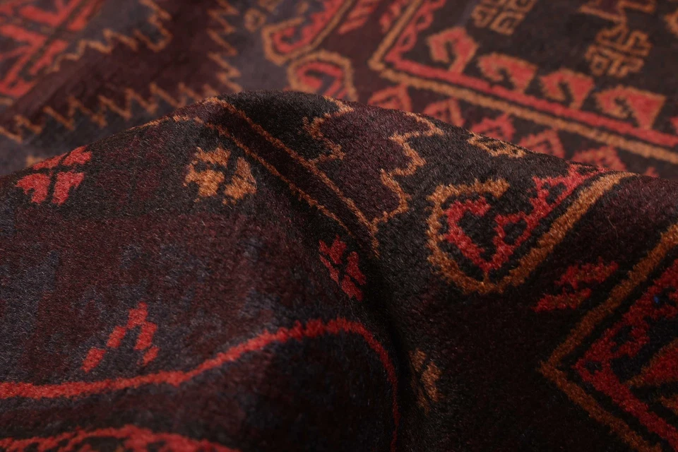 Alfombra tradicional vintage anudada a mano alfombra de lana oriental de 3'4" x 5'8" Foto 3 de 4