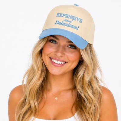 C.C Women EXPENSIVE AND DELUSIONAL Embroidered Snapback Baseball Tucker Cap Hat