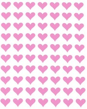 Royal Green 13MM 0.5 Inch Pastel Pink Heart Stickers for 350,