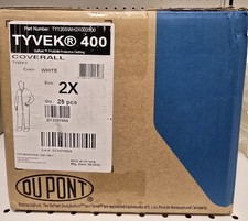 Tyvek 400dupont 25-pk Ty120swh2x002500 Collared Disposable Coverall Size 2xl