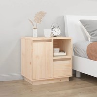 Nachttisch Massivholz Kiefer 50X34X50 Cm Beistelltisch Schlafzimmer
