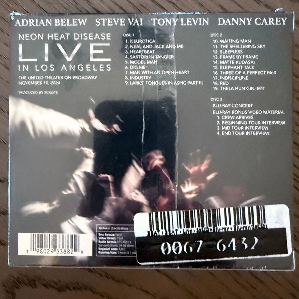 Beat – Neon Heat Disease Live In Los Angeles Live CD and Blu Ray Digipak 2025 Foto 3 de 4