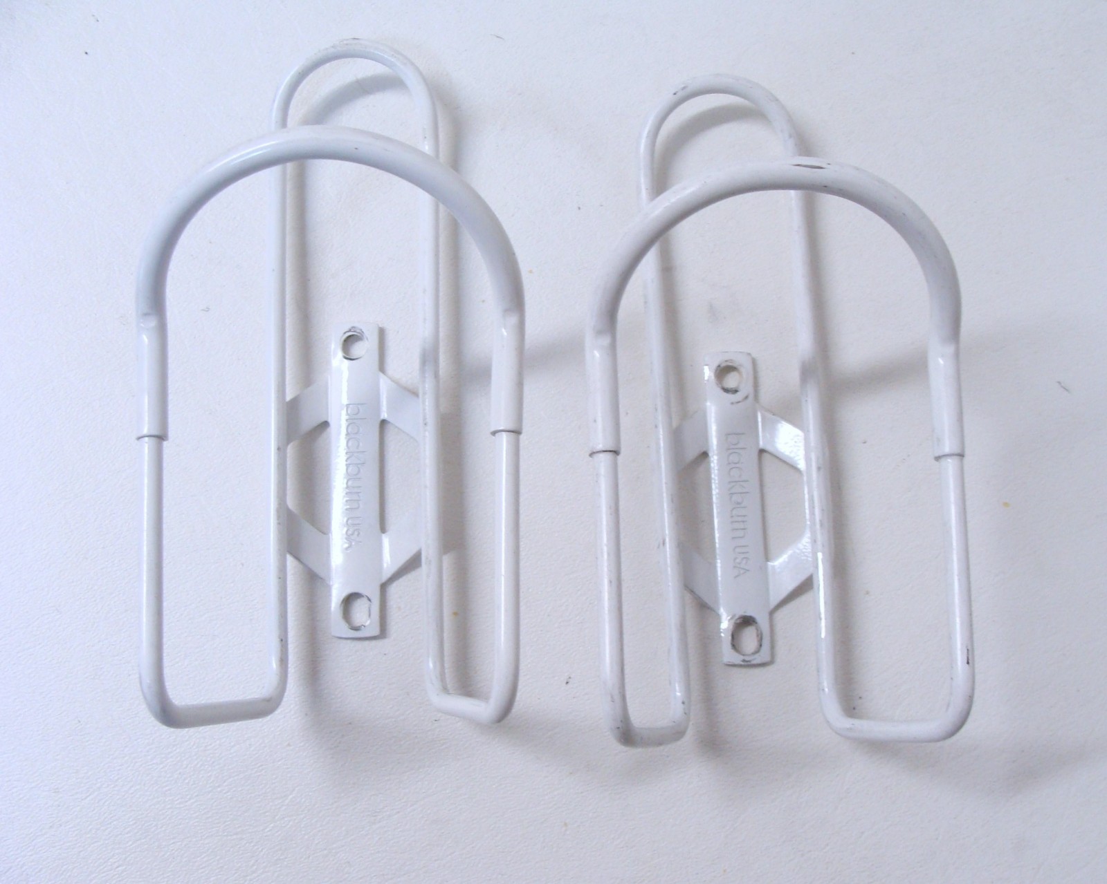 ~ Vintage Blackburn USA Alloy Water Bottle Cage Pair (2) White - Road / MTN ~