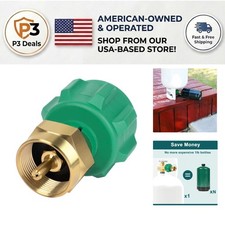 Solid Brass Propane Refill Adapter for 1 lb Bottles from 20 lb Tank, Safe  Easy