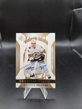 2023-24 Sp Matthew Poitras Rookie Authentics Gold Auto /25 #129 Bruins
