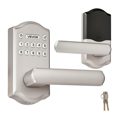 VEVOR Keyless Entry Door Lock with Handle Electronic Lever Handle Satin Nickel