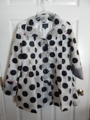 UBU Women's Long Sleeve Polka Dot Taffeta Lightweight Jacket (S)
