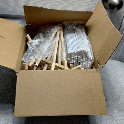 36pcs Mini Canvas and Easel Set Bulk 6x6 Blank Cotton Canvas Painting Party