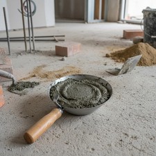 Cement Bucket Scoop Mortar Stirring with Wood Handle for Stucco Sand Plaster