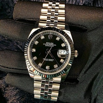 NEW 2025 Rolex Datejust 41mm 126334 Stainless Steel Jubilee Black Diamond Dial