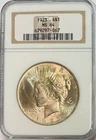 1923 P Peace Silver Dollar - NGC MS64 - Old Holder - No Reserve