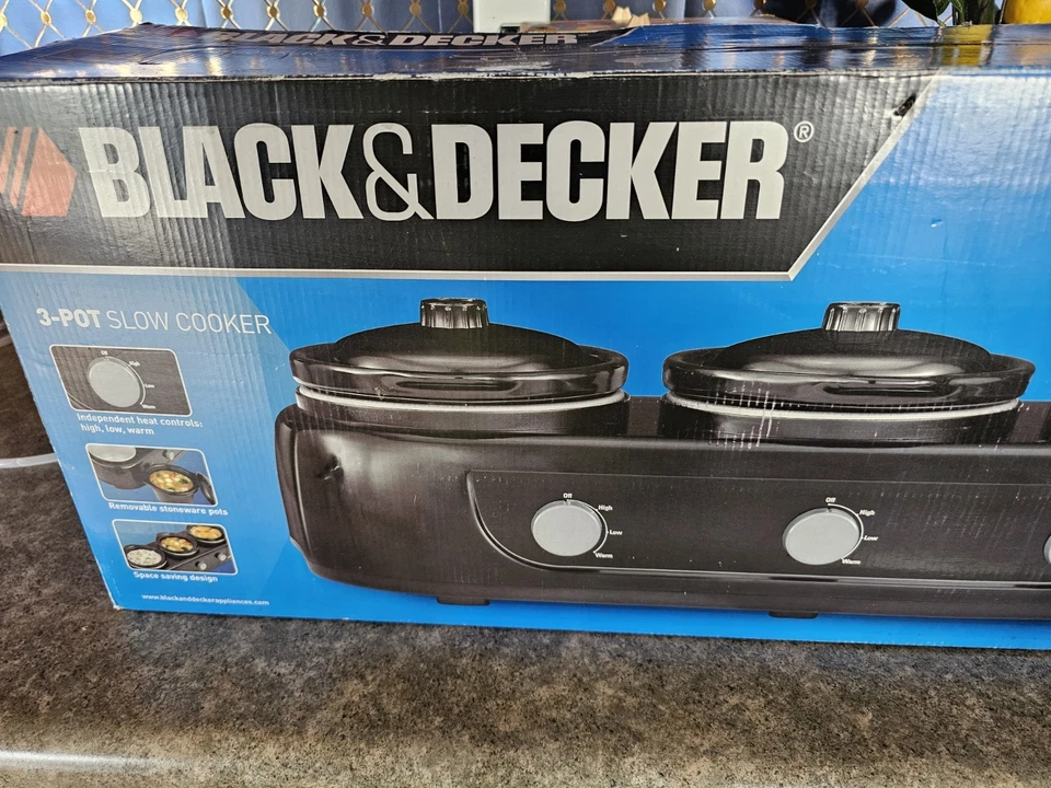 Vintage Black&Decker  3-Pot Slow Cooker  SL3300B - Image 3 of 4