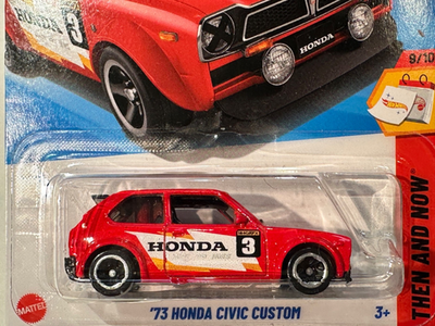2025 🔥HOT WHEELS 🛞 '73 HONDA CIVIC CUSTOM, 9/10 THEN AND NOW 231