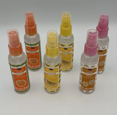 B PURE Hand Sanitizer Sprays Pumpkin, Ginger Citrus, Sugar Cookie 2 Fl Oz Qty 6