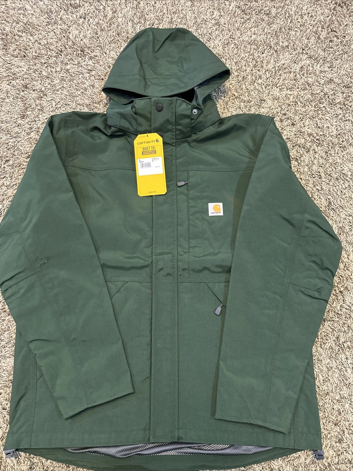 Carhartt Storm Defender Jacket Green OJ4670-M Medium Loose Fit Waterproof Hooded
Opens in a new wind
