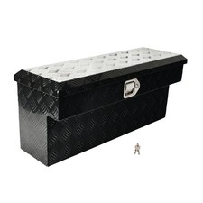 Caja de herramientas de montaje lateral de aluminio de 34 pulgadas con pestillo de paleta para remolque de camión UTV ATV