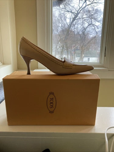 TOD’S Scarpe decolte Tod's colore nudo taglia 8 5 EU 39 pelle Sidney tacco basso punta a punta