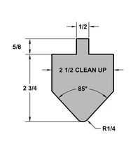 RITEWAY PRESS BRAKE DIE 85 DEGREE FORMING PUNCH #23 12 INCH 