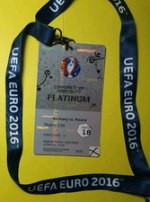 Hospitality Pass & Lanyard UEFA Euro 2016 Germany Poland Match 18