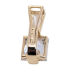 VINTAGE ESTATE SOLID 14K YELLOW GOLD PRINCESS BAGUETTE CZ PENDANT #8115 — photo 4