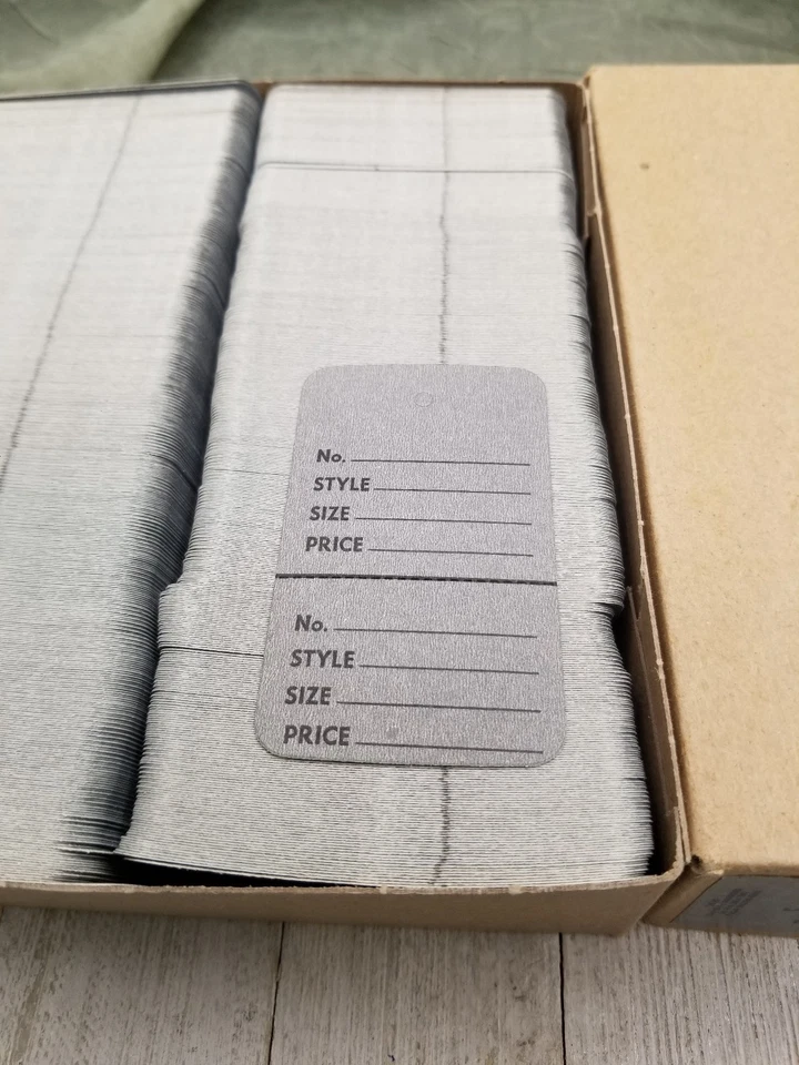 1000 pegatinas de etiqueta de precio vintage sin cuerdas tienda minorista #8 1 3/4" x 2 7/8" Foto 3 de 4