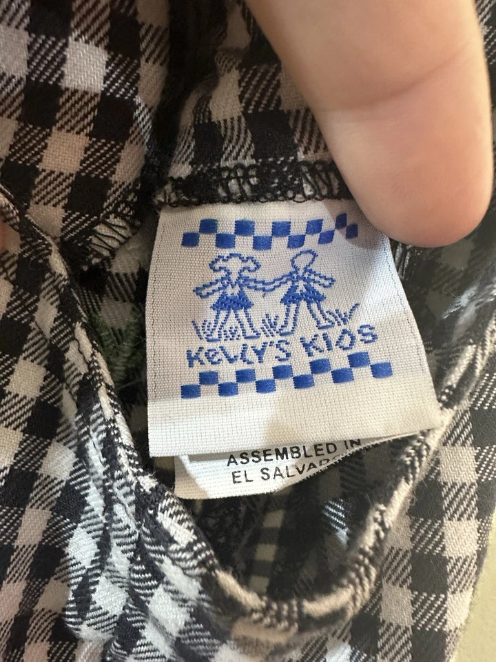 Mono Kelly’s Kids vintage vaca gingham talla 3-4 Foto 2 de 3