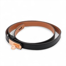Herm s Kelly18 U2022 Belt Veau Epsom Black