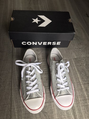 grey sparkle converse