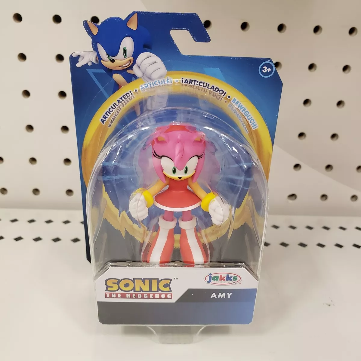 Sonic The Hedgehog Amy 4 Action Figure Modern, with Hammer Jakks