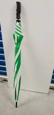 Striped Large Green  White Umbrella