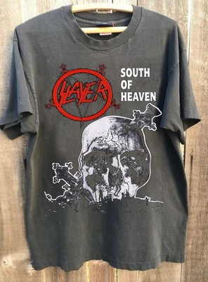 Vintage Slayer South Of Heaven rock tour short sleeve charcoal shirt KV28113