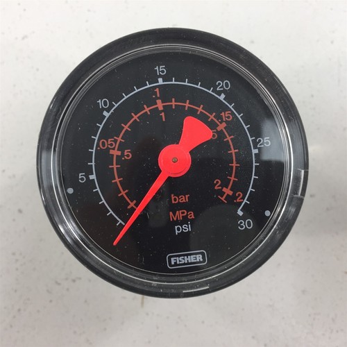 Fisher 11B8577X012 Pressure Gauge 0-30PSI Back Mount 1/8" NPT 2" Face - Picture 5 of 7