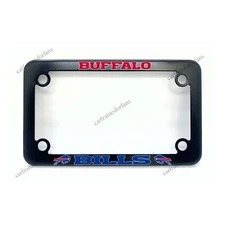 Buffalo Bills Motorcycle License Plate Frame Black Powder Coated Metal