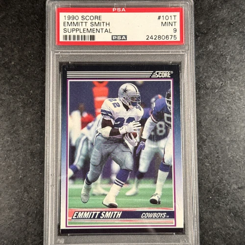 1990 Emmitt Smith Score Supplemental PSA 9 Mint #101T Rookie Card RC Quantity Av