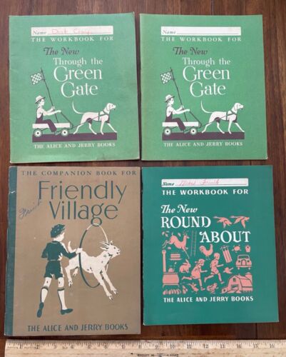 Set 4 Vintage Alice & Jerry Arbeitsbücher Green Gate Friendly Village Schule gebraucht - Bild 1 von 6