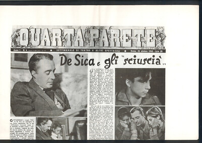 Fourth Wall of 25/10/1945 De Sica e Gli Sciuscià New  