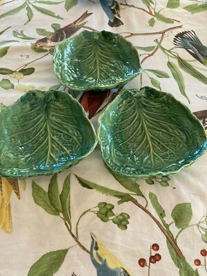 Three leaf motif plates 6-1/2'' x 6'' signed B. Eigen 1978