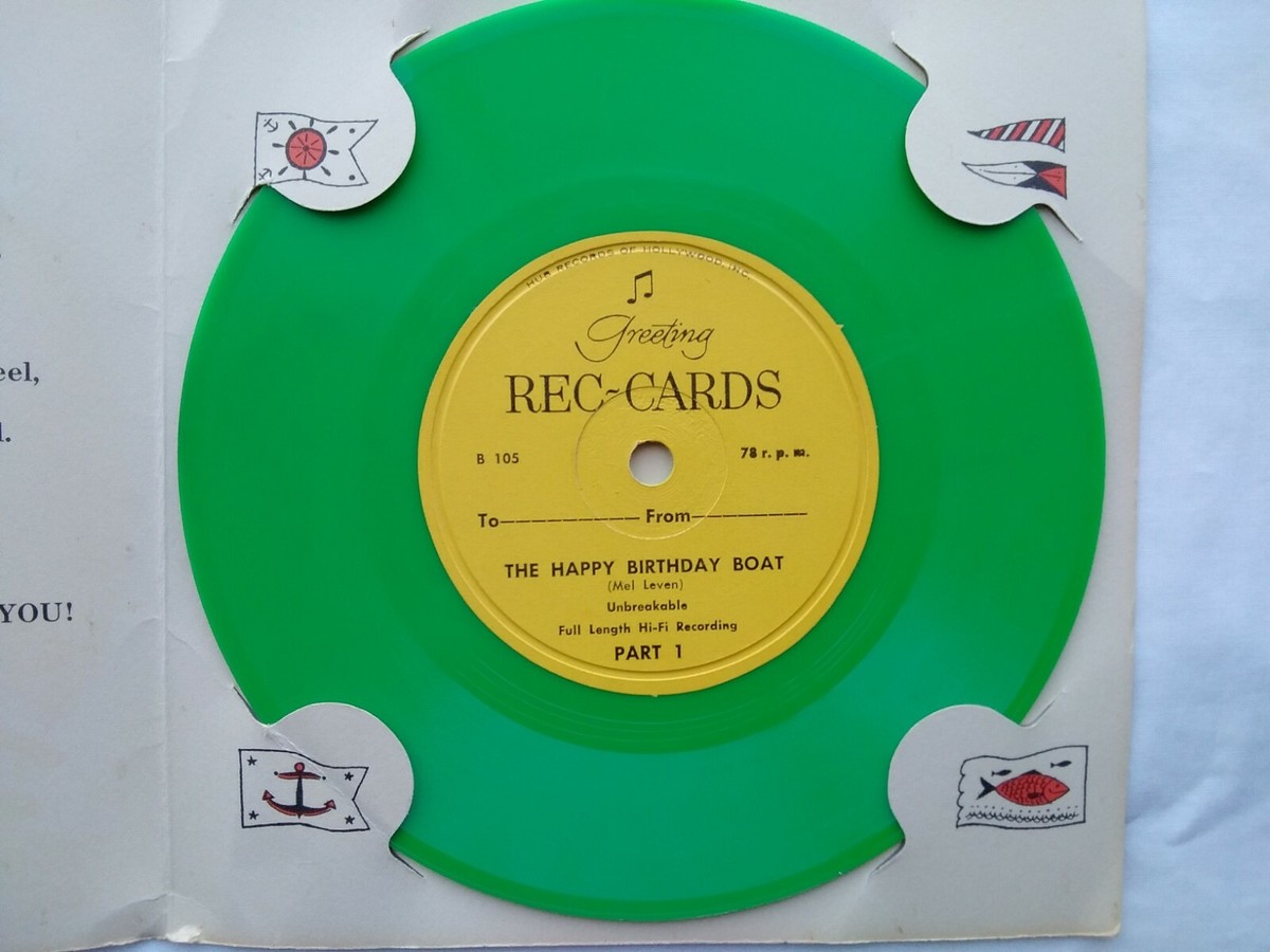 The Happy Birthday Boat 78rpm Single 6-inch Greeting Rec-Cards