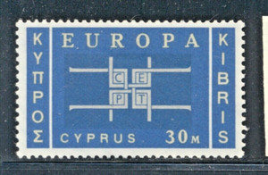Cyprus 1963 #230-231 short set MNH Europa Stylized links - Symbolizing Unity