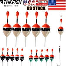 THKFISH 5Pcs Fishing Floats Bobbers Slide Floats Fishing Bobber Slip Bobbers US