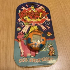 Dragotchi Dinosaur Virtual Pet Game Blue & Orange Retro Tamagotchi from Japan