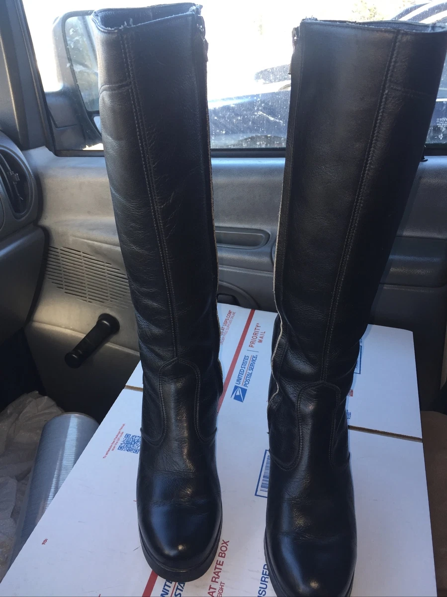 Tall black clearance boots size 11